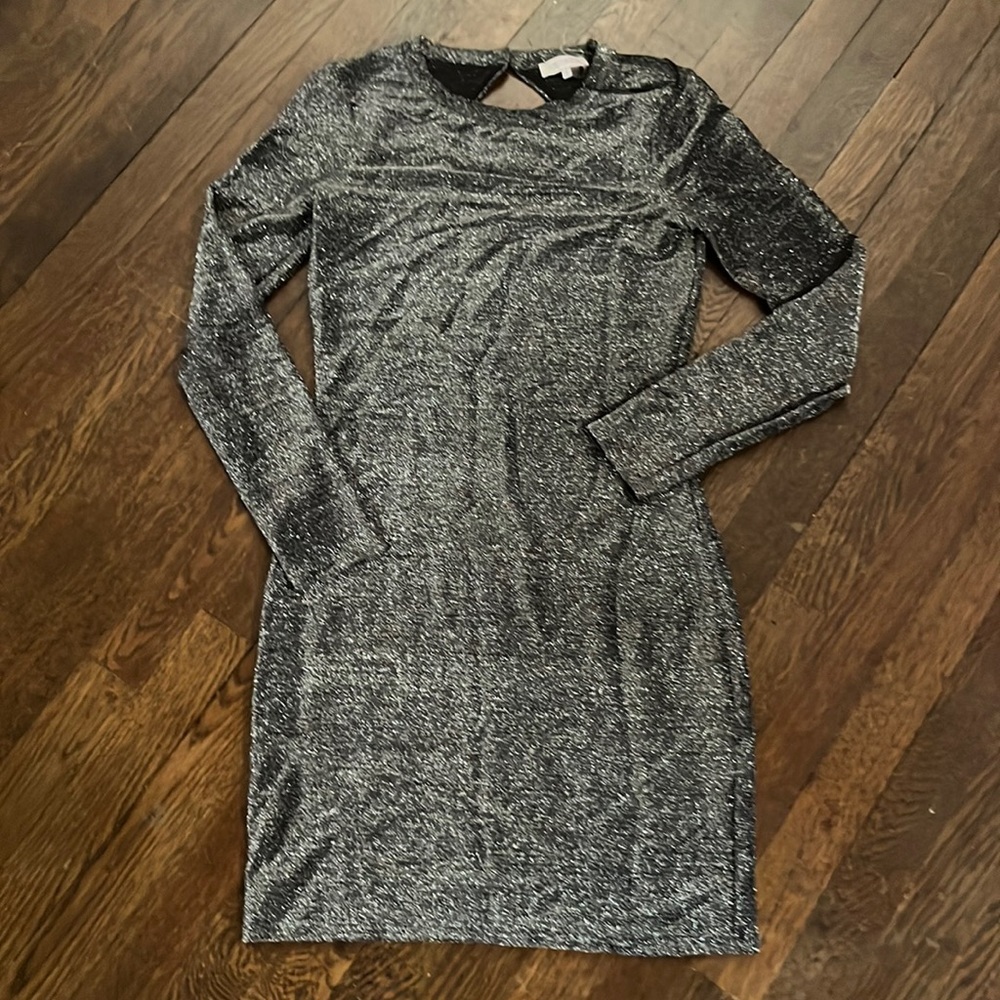 1. State metallic sparkly long sleeve dress
